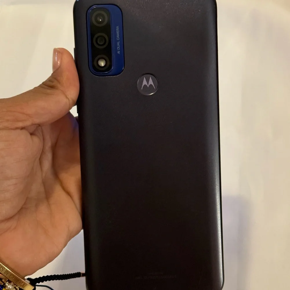 Sleek Black Smartphone with Vivid Display